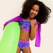 Girls Chlorine Resistant Rash Guard Swim Top Bikini Top and Bottoms UPF 50 Swimsuit Set, alternative image