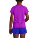 Girls Chlorine Resistant Short Sleeve Crew Neck UPF50 Rash Guard, Back