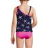 Girls Chlorine Resistant One Shoulder with Strap Tankini Top Swimsuit, Back