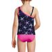 Girls Chlorine Resistant One Shoulder with Strap Tankini Top Swimsuit, Back