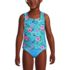 Girls Ruffle Strap Tankini Swim Top, Front