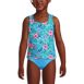 Girls Ruffle Strap Tankini Swim Top, Front