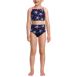 Girls Chlorine Resistant Reversible X-back Bikini Swim Set, Front