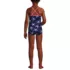 Girls Chlorine Resistant Reversible One Piece Swimsuit, Back