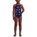 Girls Chlorine Resistant Reversible One Piece Swimsuit, Front