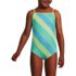 Girls Chlorine Resistant Reversible One Piece Swimsuit, Front
