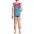 Girls Scoop Ruffle Neck One Piece Swimsuit, Back