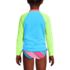 Girls Long Sleeve Zip Front UPF 50 Rash Guard, Back