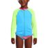 Girls Long Sleeve Zip Front UPF 50 Rash Guard, Front