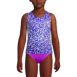 Girls Chlorine Resistant Racer Back Tankini Swim Top, Front