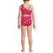 Girls Chlorine Resistant One Shoulder Cut Out One Piece Swimsuit, Back