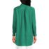 Women's Linen Roll Sleeve Oversized Relaxed Tunic Top, Back