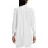 Women's Linen Roll Sleeve Oversized Relaxed Tunic Top, Back