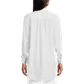 Women's Linen Roll Sleeve Oversized Relaxed Tunic Top