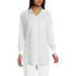 Women's Linen Roll Sleeve Oversized Relaxed Tunic Top, Front