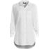 Women's Linen Roll Sleeve Oversized Relaxed Tunic Top, Front