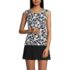 Women's Chlorine Resistant Cap Sleeve High Neck Tankini Swimsuit Top, alternative image