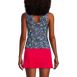 Women's Chlorine Resistant Cap Sleeve High Neck Tankini Swimsuit Top, Back