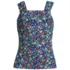 Women's Chlorine Resistant Cap Sleeve High Neck Tankini Swimsuit Top, Front