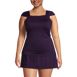 Women's Plus Size Cap Sleeve High Neck Tankini Swimsuit Top, alternative image