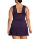 Women's Plus Size Cap Sleeve High Neck Tankini Swimsuit Top, Back