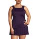 Women's Plus Size Cap Sleeve High Neck Tankini Swimsuit Top, Front