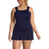 Women's Plus Size Cap Sleeve High Neck Tankini Swimsuit Top, Front
