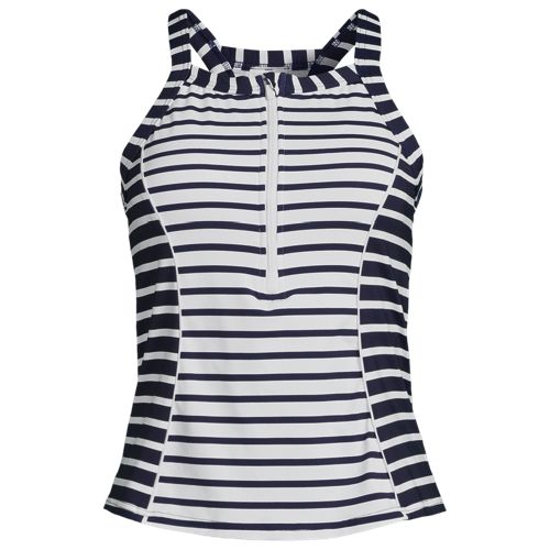 Women's Chlorine Resistant High Neck Zip Front Racerback
