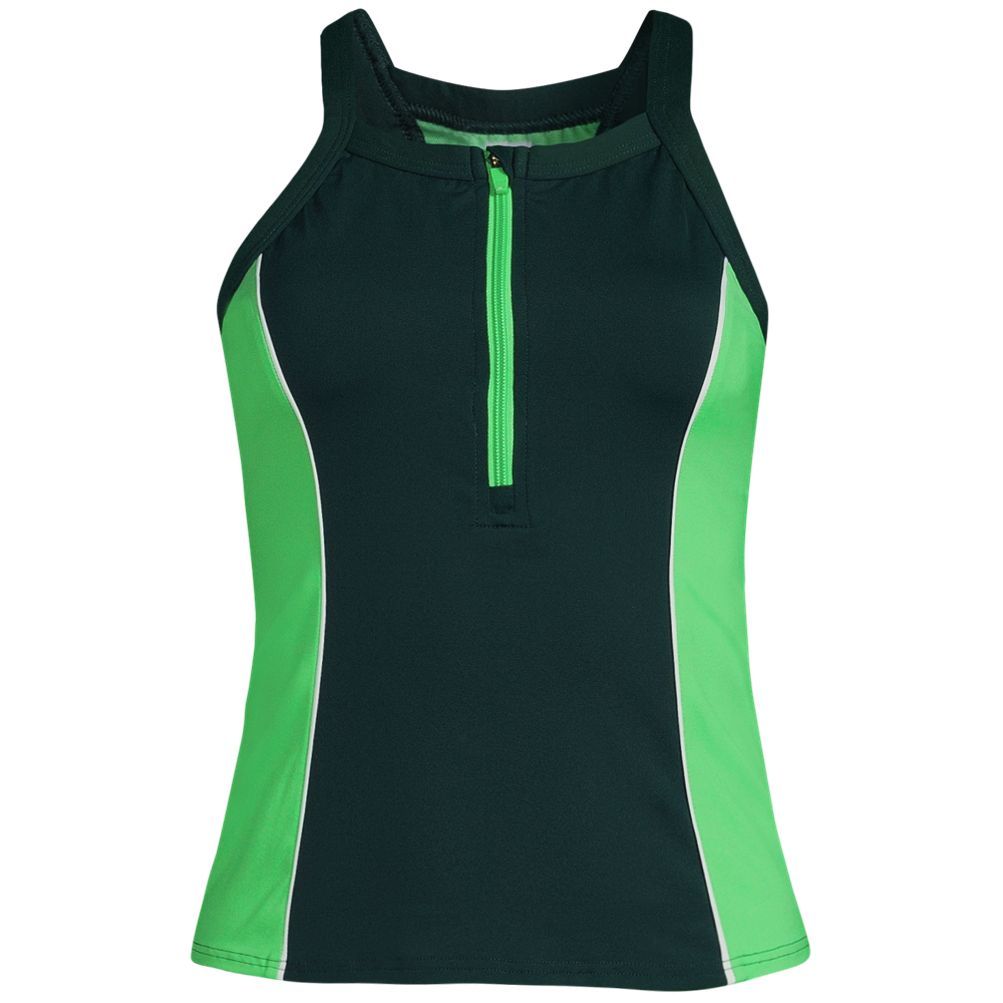 Women's Plus Size Chlorine Resistant High Neck Zip Front
