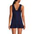 Women's D-Cup Cap Sleeve High Neck Tankini Swimsuit Top, Back
