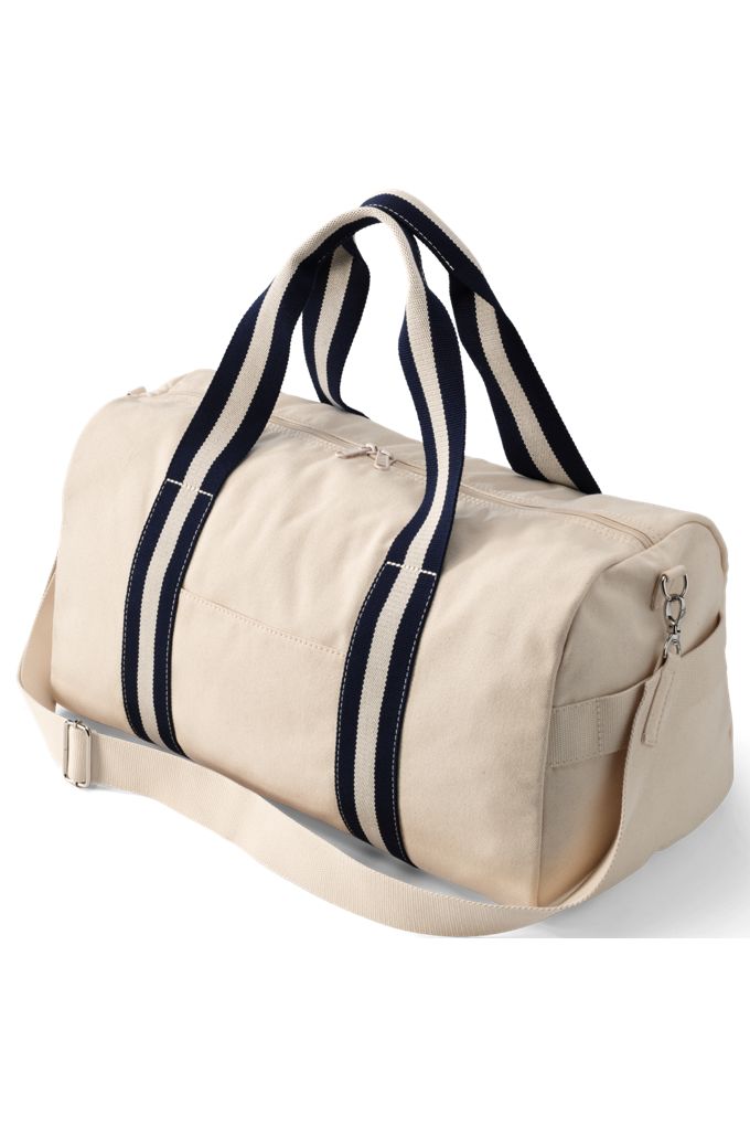 Lands' End Canvas Weekender Duffle Bag In White