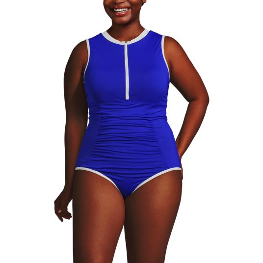Women s Plus Size Modest Swimwear Lands End