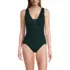 Women's Long SlenderSuit Mesh Grecian Tummy Control Chlorine Resistant One Piece Swimsuit, Front