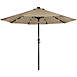 Northlight 9' Solar Lighted Outdoor Market Patio Umbrella with Hand Crank and Tilt, alternative image