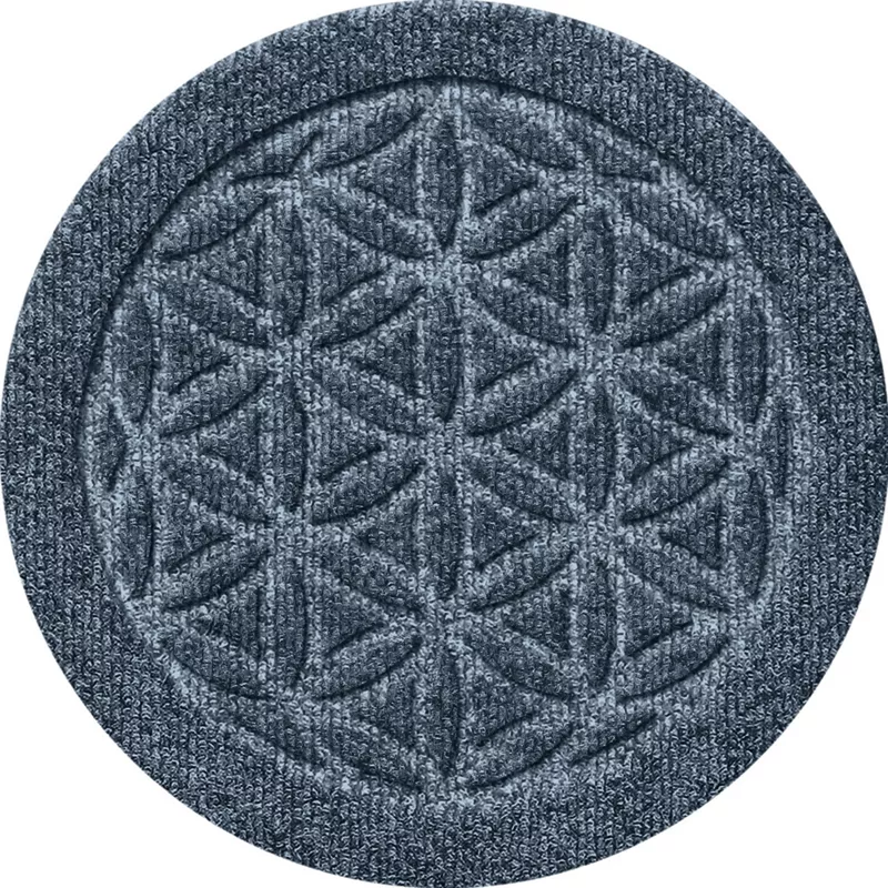 Matterly Waterblock 12" Round Flower of Life Plant Trivet - Set of 4, alternative image