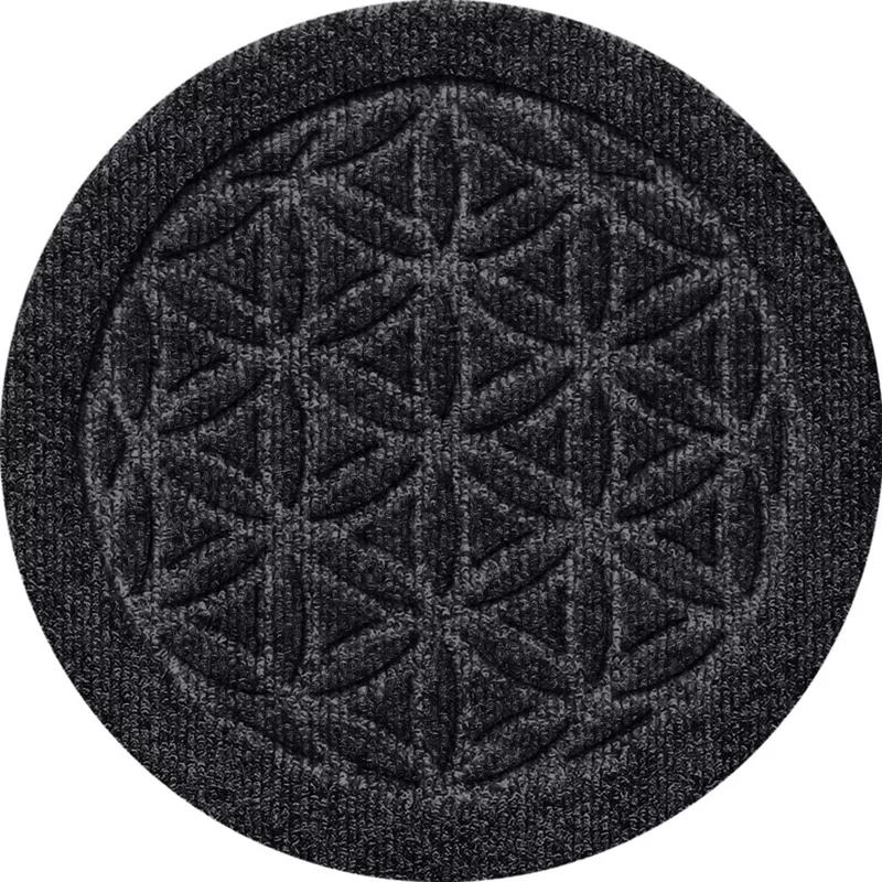 Matterly Waterblock 12" Round Flower of Life Plant Trivet - Set of 4, alternative image