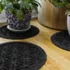 Matterly Waterblock 12" Round Flower of Life Plant Trivet - Set of 4, alternative image