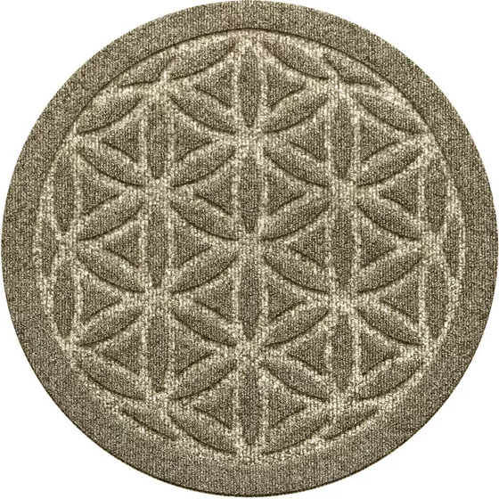 Matterly Waterhog® 17" Round Flower of Life Plant Trivet - Set of 2 - primary