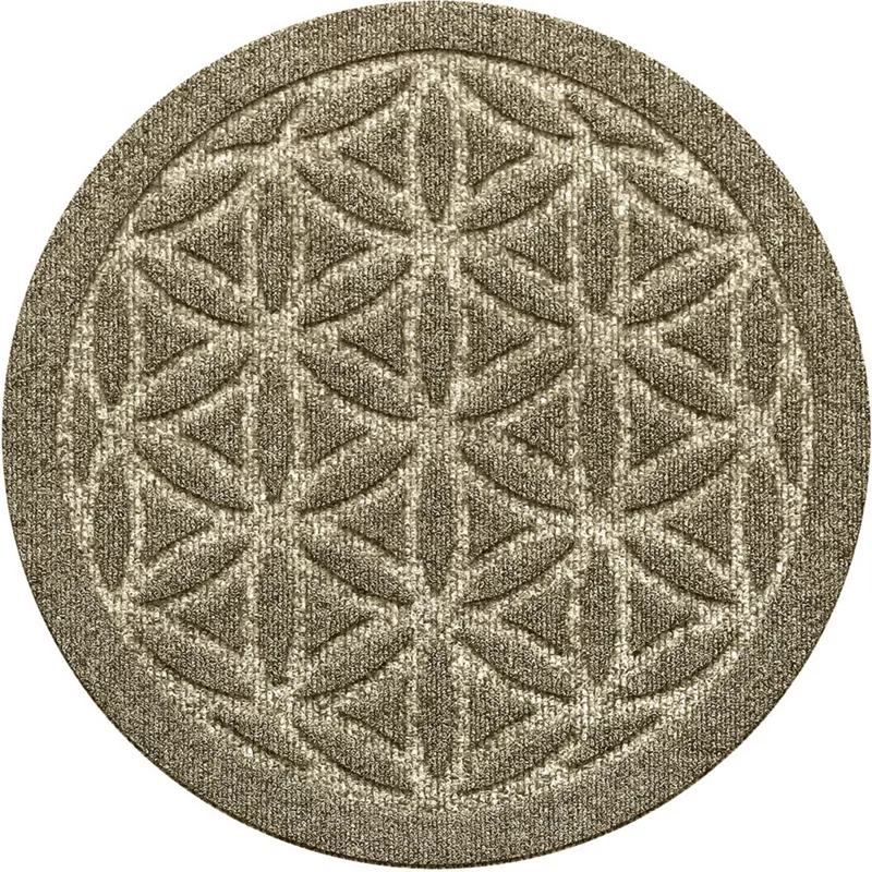 Matterly Waterhog® 17" Round Flower of Life Plant Trivet - Set of 2, alternative image