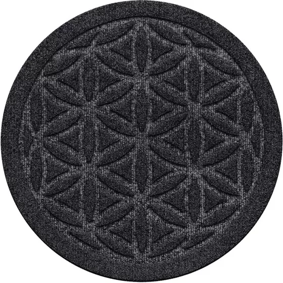 Matterly Waterhog® 17" Round Flower of Life Plant Trivet - Set of 2 - primary