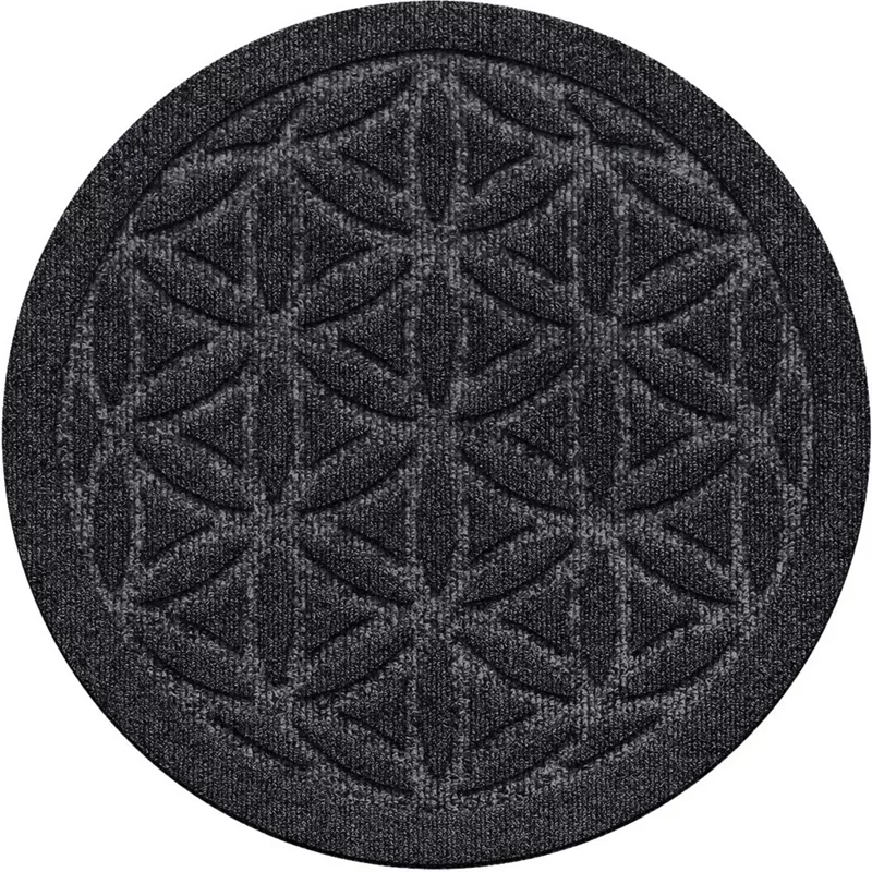 Matterly Waterhog® 17" Round Flower of Life Plant Trivet - Set of 2, alternative image
