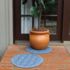 Matterly Waterhog 17" Round Flower of Life Plant Trivet - Set of 2, alternative image