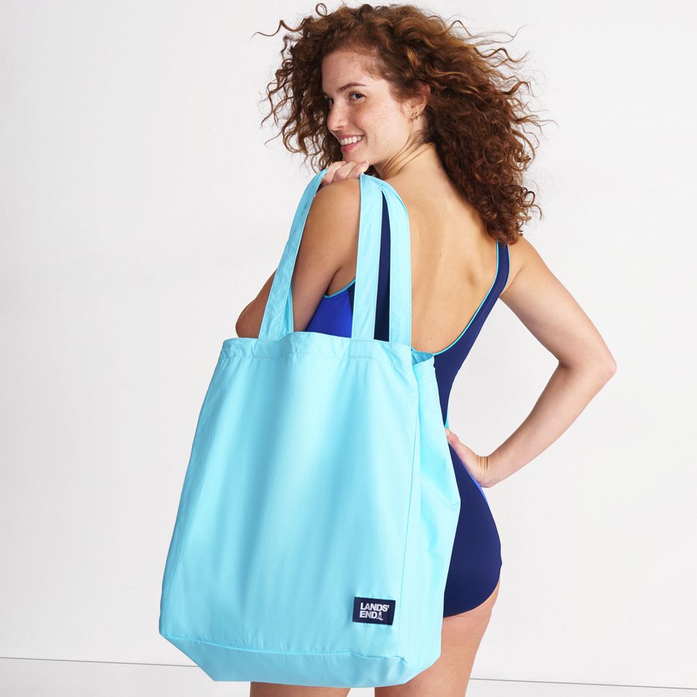 lands end packable beach tote