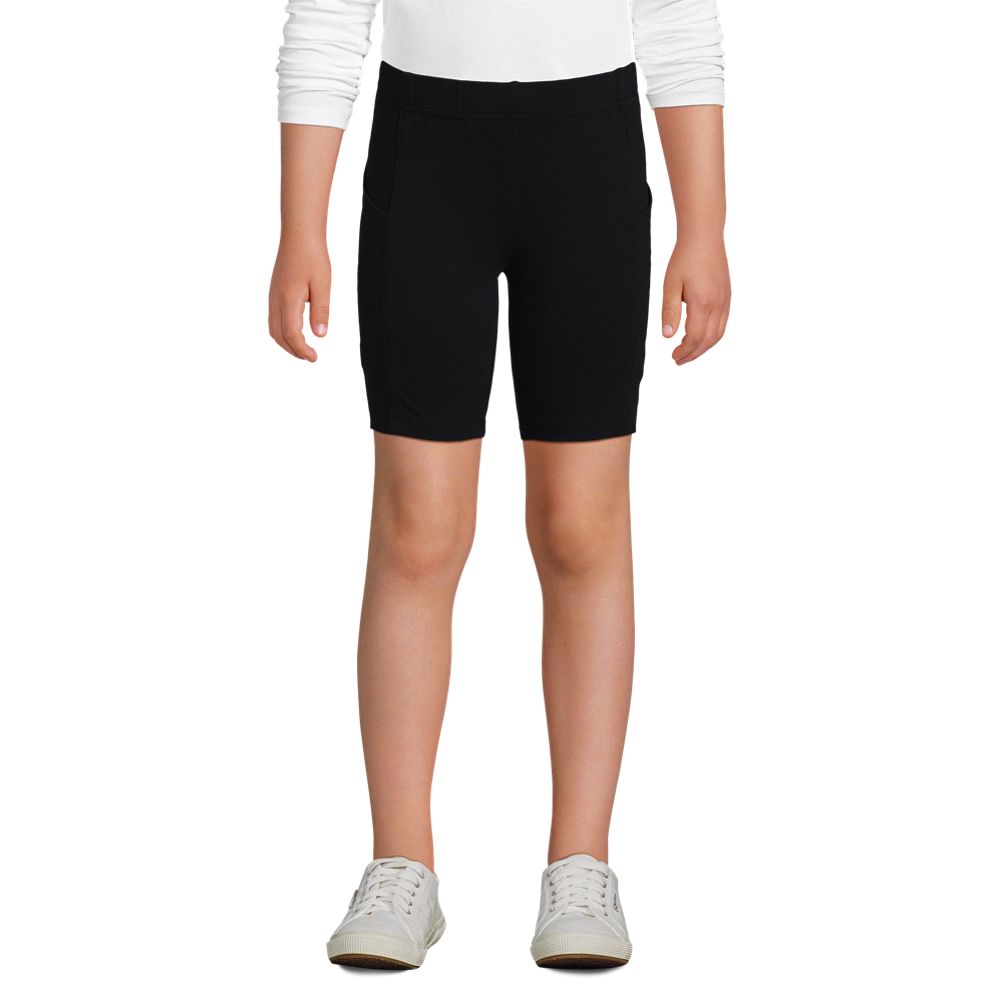 Girls Tough Cotton Bike Short with Pockets | Lands' End