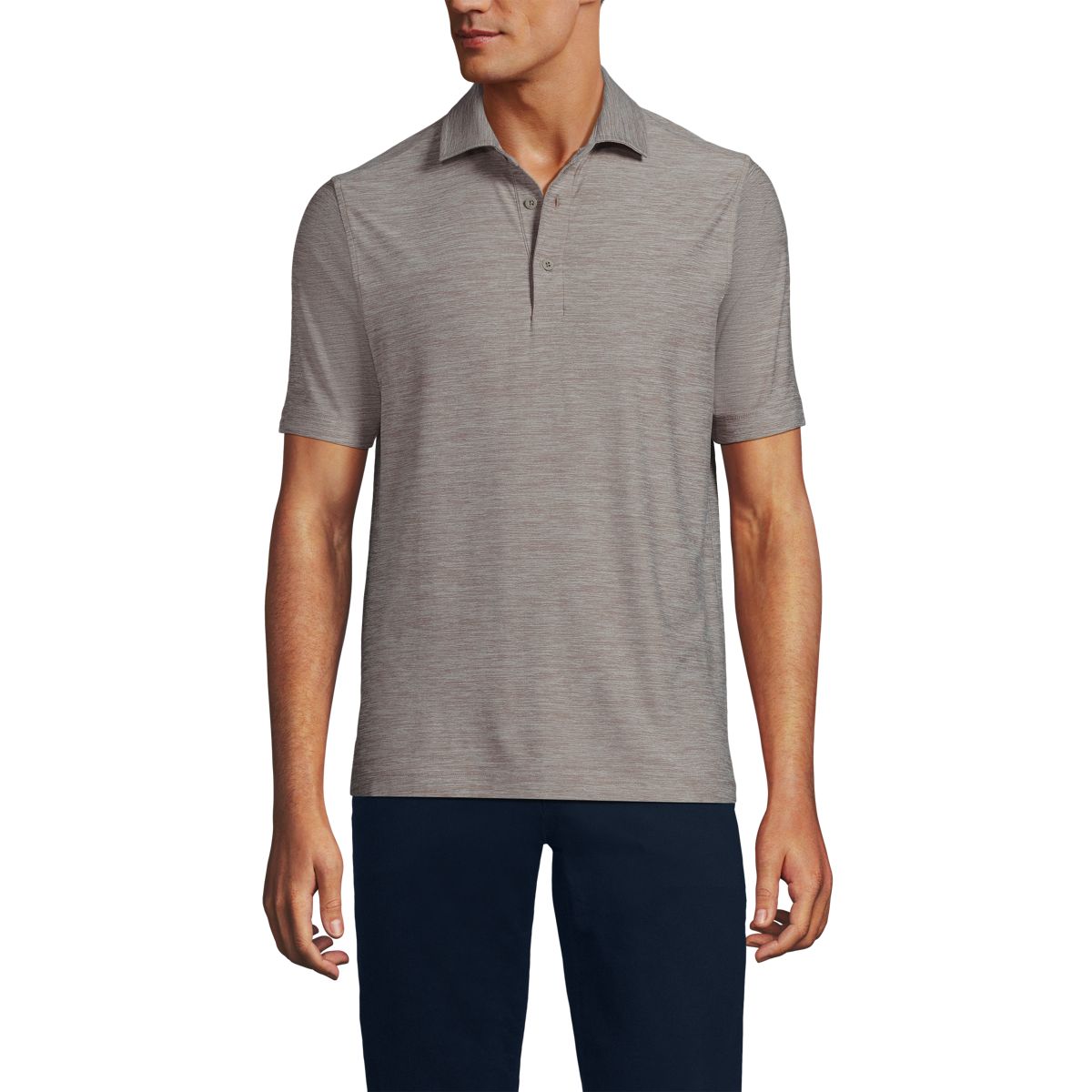 Men's Short Sleeve Performance Pieced Yoke Social Active Polo