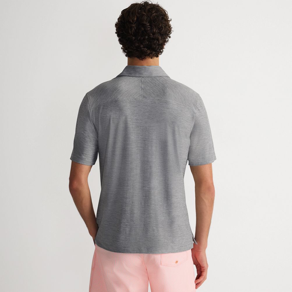Men's Short Sleeve Flex Performance Pieced Yoke Polo | Lands