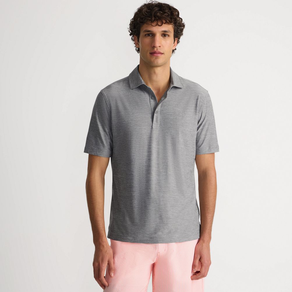 トップス Lands' End border polo L/S Women's Short Sleeve Polyester Polo Shirt | Lands' End