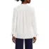 Women's Poly Crepe Long Sleeve Stand Collar Button Down Blouse, Back