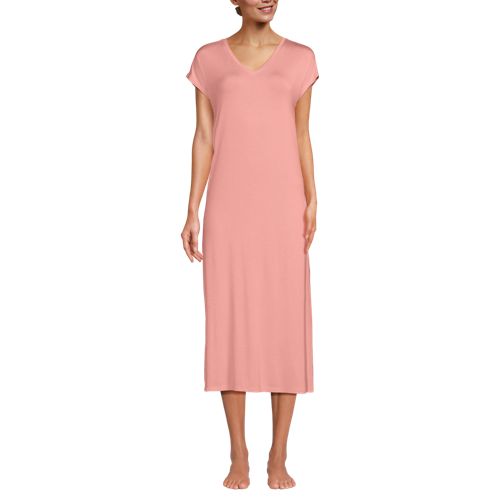 Women's Cooling Cap Sleeve Midi Nightgown, Front