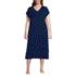 Women's Plus Size Cooling Cap Sleeve Midi Nightgown, Front
